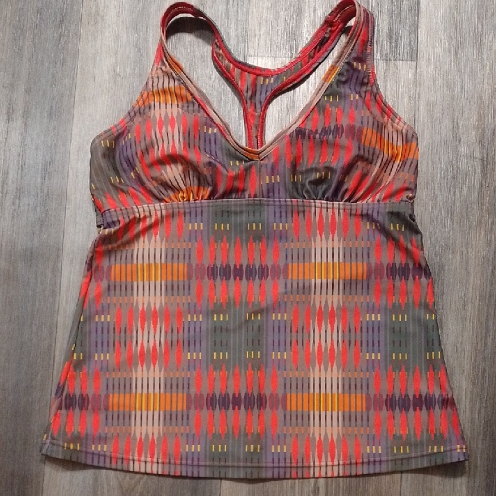 Prana Red and Gray Tank Top